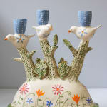 Laurance Simon, Three Little Birds Candelabra, 2025