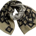 Alison White, Sophie Wool Fino Scarf - Petrol, Yellow, Blush, 2022