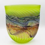 Thomas Petit, Stormy Skies - Large Flattened Flask, 2024