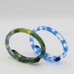Marlene McKibbin, Patterned Acrylic Bangle - Cobalt, 2025