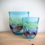 Thomas Petit, Stormy Skies - Large Flattened Flask, 2024