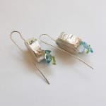 Kelvin J Birk, Earrings Freeform with Blue Coloured Diamonds, 2023