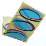 Alison White, Sophie Wool Fino Scarf - Petrol, Yellow, Blush, 2022