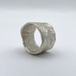 Disa Allsopp, Wide Beaten Organic Sterling Silver Ring, 2024