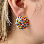 Claire Underwood, Green Grid Earrings, 2022