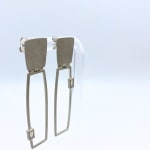 Louise O'Neill, Square Frame Earrings - Yellow Gold With Diamonds, 2020