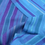 Jennifer Shellard, Sunset - Blues, Greys, Navy, Orange Gradating Stripes, Scallop Edge, 2022
