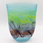 Thomas Petit, Stormy Skies - Large Flattened Flask, 2024