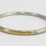 Malcolm Betts, Silver And White Gold Bangle, 2019