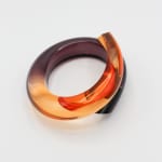 Marlene McKibbin, Edge Dyed Cuff Bangle (Tangerine), 2021