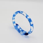 Marlene McKibbin, Patterned Acrylic Bangle - Cobalt, 2025