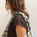 Alison White, Sophie Wool Fino Scarf - Petrol, Yellow, Blush, 2022