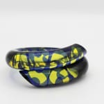 Marlene McKibbin, Knotted Acrylic Bangle - Slate & Clear, 2025
