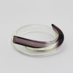 Marlene McKibbin, Knotted Acrylic Bangle - Slate & Clear, 2025