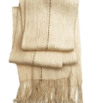 Deb King, Textured Woven Scarf –Cream , 2022