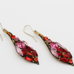 Annie Sherburne, Drop Earrings - Red/Blue, 2024