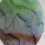 Thomas Petit, Stormy Skies - Large Flattened Flask, 2024
