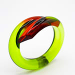Marlene McKibbin, Circle Top Earrings - Lime, 2023