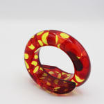 Marlene McKibbin, Edge Dyed Cuff Bangle (Tangerine), 2021