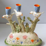 Laurance Simon, Three Little Birds Candelabra, 2025