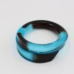 Marlene McKibbin, Knotted Acrylic Bangle - Slate & Clear, 2025