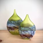 Thomas Petit, Stormy Skies - Large Flattened Flask, 2024