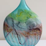 Thomas Petit, Stormy Skies - Large Flattened Flask, 2024