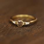 Flora Bhattachary, Sona Cushion Trilogy Diamond Ring, 2025
