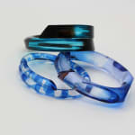 Marlene McKibbin, Patterned Acrylic Bangle - Cobalt, 2025