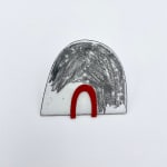 Rachel Brown, Red Line Pin with Three Curves, 2023