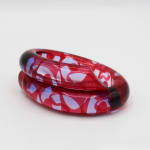 Marlene McKibbin, Knotted Acrylic Bangle - Slate & Clear, 2025