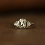 Flora Bhattachary, Sona Cushion Trilogy Diamond Ring, 2025