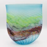 Thomas Petit, Stormy Skies - Large Flattened Flask, 2024