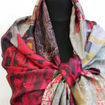 Neil Bottle, Yatra Silk & Velvet Scarf (Gulabi Pink), 2024