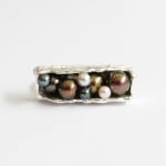 Kelvin J Birk, Boxcast silver ring with ruby crystal