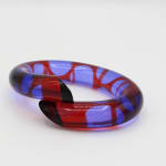 Marlene McKibbin, Knotted Acrylic Bangle - Slate & Clear, 2025