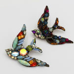 Annie Sherburne, Drop Earrings - Red/Blue, 2024