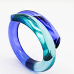 Marlene McKibbin, Acrylic Bangle - Aqua & Indigo, 2025