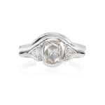 Flora Bhattachary, Sona Cushion Trilogy Diamond Ring, 2025