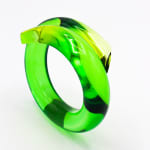 Marlene McKibbin, Edge Dyed Cuff Bangle (Tangerine), 2021