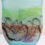 Thomas Petit, Stormy Skies - Large Flattened Flask, 2024