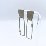 Louise O'Neill, Square Frame Earrings - Yellow Gold With Diamonds, 2020
