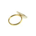 Hendrike Barz-Meltzer, Stripy Oval Silver & Gold Ring, 2021