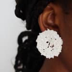 Kelvin J Birk, Medium Distressed Splash Disc Earrings, 2025