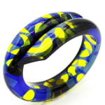 Marlene McKibbin, Edge Dyed Cuff Bangle (Tangerine), 2021