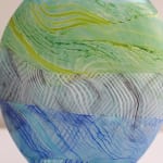 Thomas Petit, Stormy Skies - Large Flattened Flask, 2024