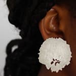 Kelvin J Birk, Earrings Freeform with Blue Coloured Diamonds, 2023