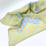 Alison White, Sophie Wool Fino Scarf - Petrol, Yellow, Blush, 2022
