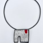 Rachel Brown, Red Line Pin with Three Curves, 2023