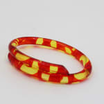 Marlene McKibbin, Edge Dyed Cuff Bangle (Tangerine), 2021